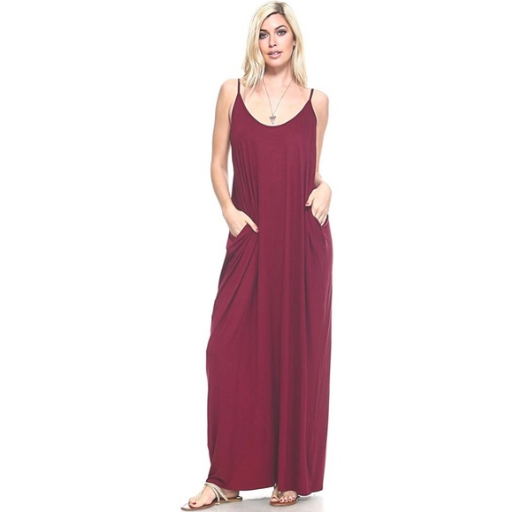 Dresses & Skirts - NEW Burgundy Maxi Dress Medium Loose Oversized